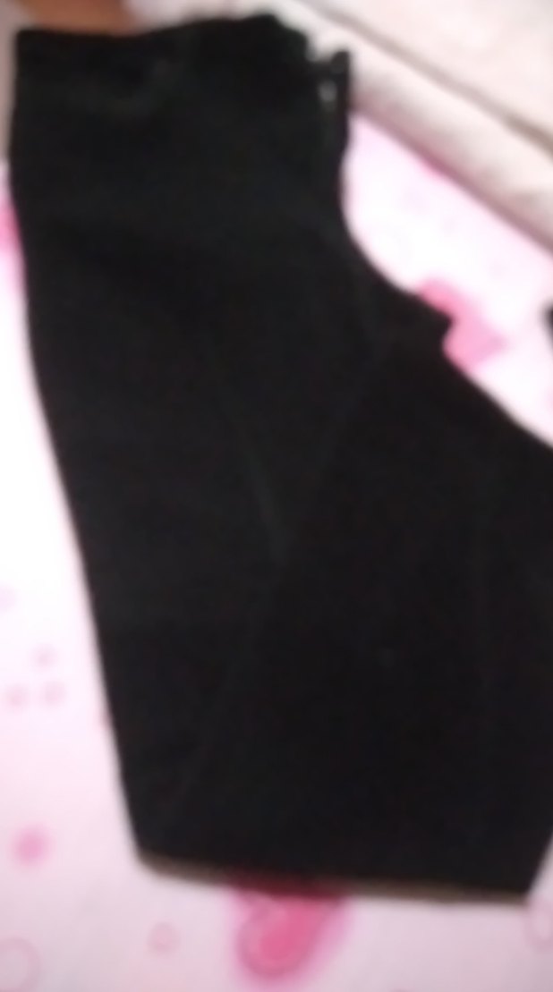 Siyah Kemerli K Pantolon kadife - Görsel 2