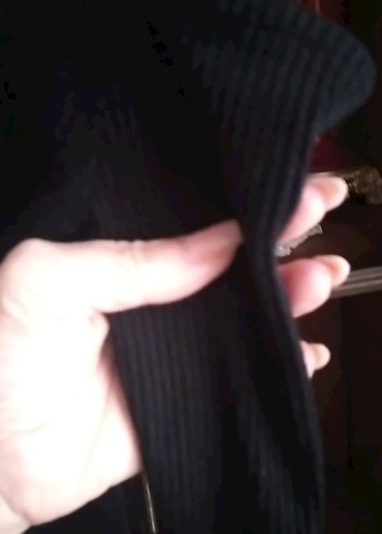 siyah  kollu bluz aski boyu syarlanabilir  v yaka   siyah buluz - Görsel 3