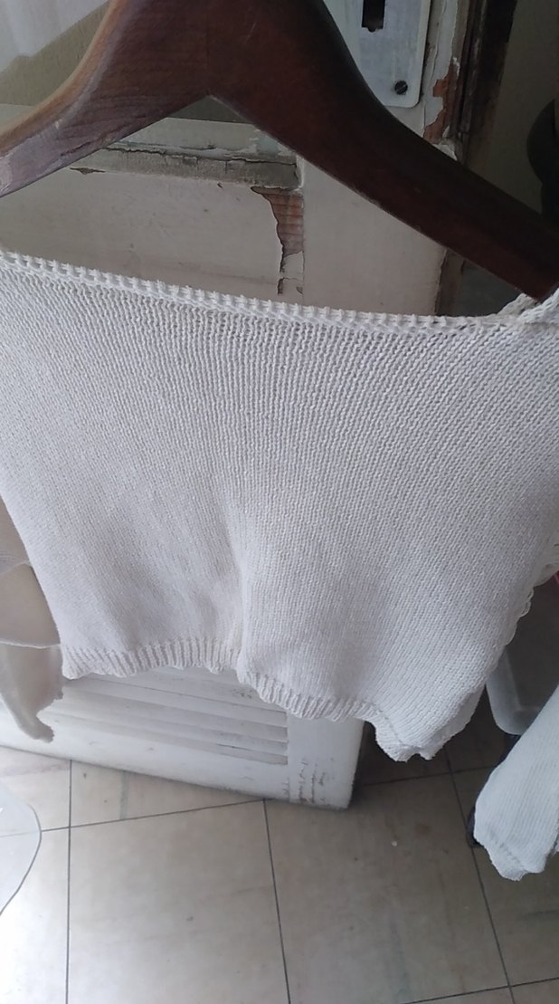 Bohem Stil Örgü Beyaz Kadın buluz - Görsel 3