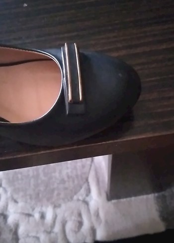 Siyah Kadın az topuklu AYAKKABI - Görsel 4