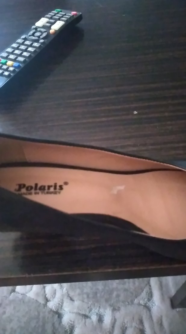 Siyah Kadın az topuklu AYAKKABI - Görsel 3