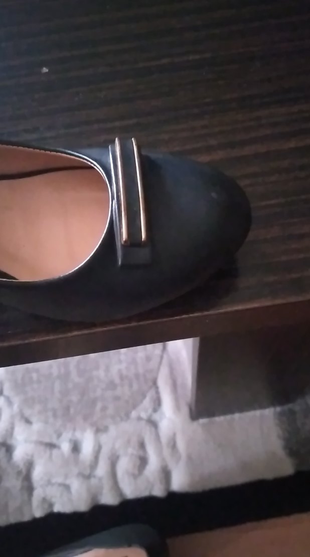 Siyah Kadın az topuklu AYAKKABI - Görsel 4