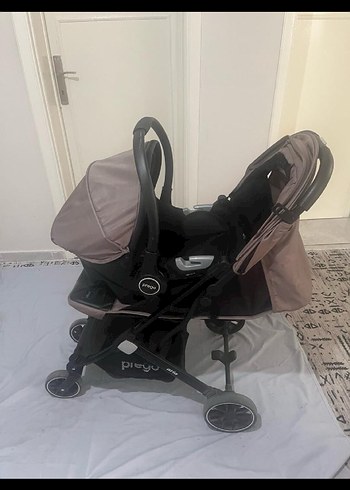 Bej Gri Bebek Arabası - Görsel 5