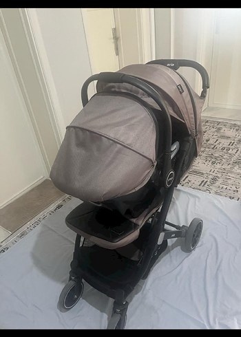 Bej Gri Bebek Arabası - Görsel 9
