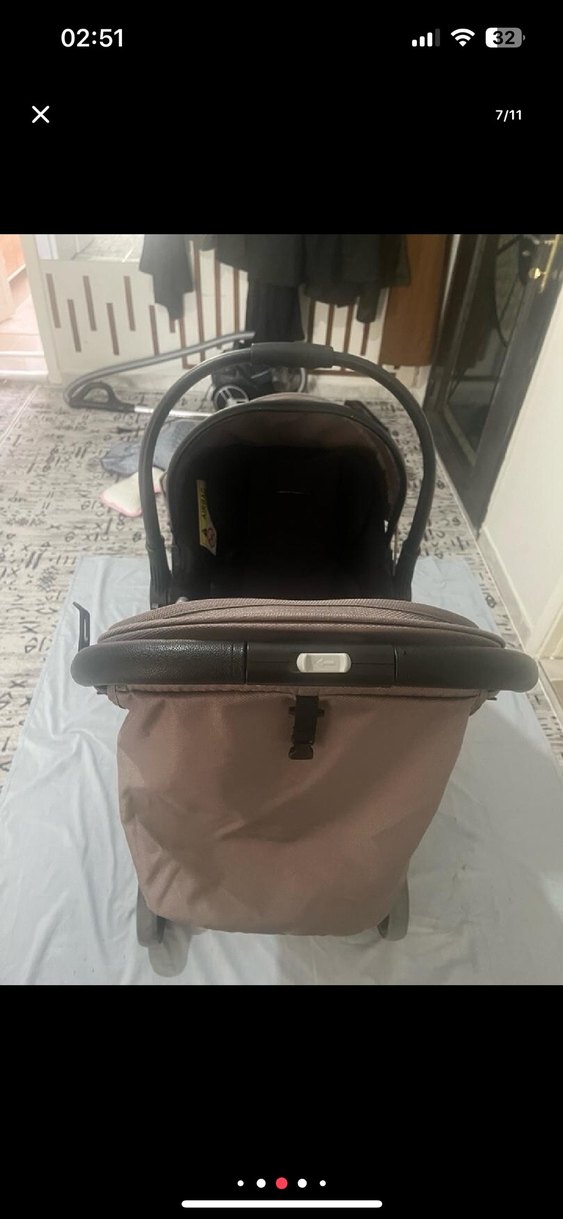 Bej Gri Bebek Arabası - Görsel 4