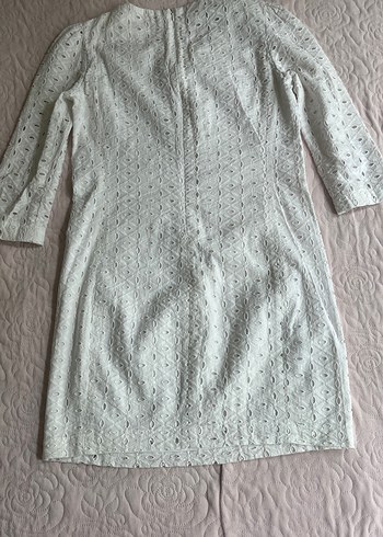 Mango beyaz dantel desenli mini elbise - Görsel 4