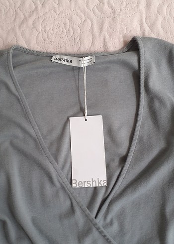 bershka v yaka mini elbise - Görsel 4