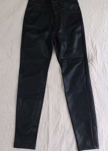 pull&bear Deri Kadın Skinny Pantolon - Görsel 3