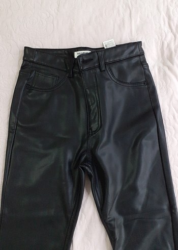pull&bear Deri Kadın Skinny Pantolon - Görsel 4