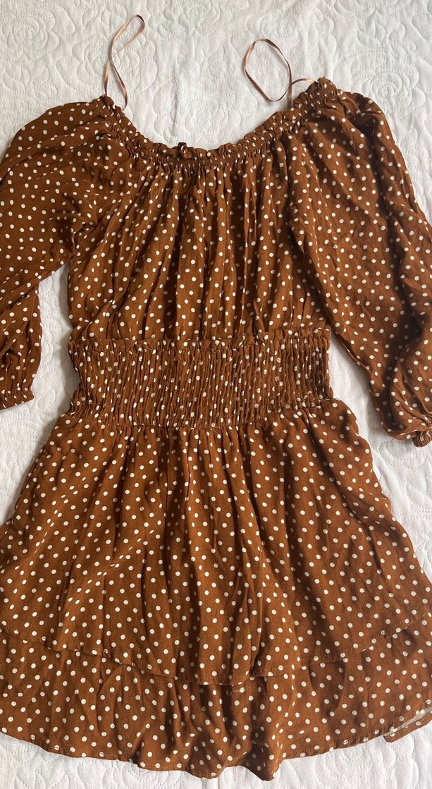 Pull&bear kiremit rengi şortlu tulum - Görsel 5