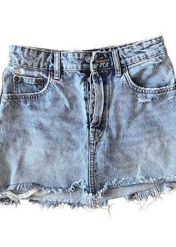 Zara Yırtık Mini Kot Şort