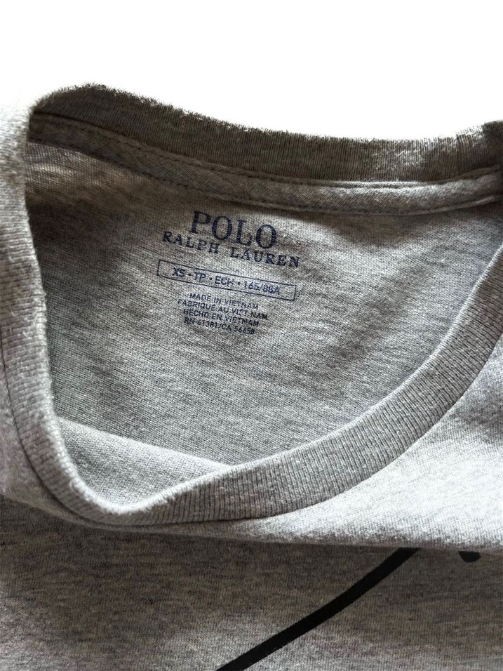 Gri Baskılı Kısa Kollu Erkek Orjinal Polo Ralph Lauren Tişört - Görsel 3