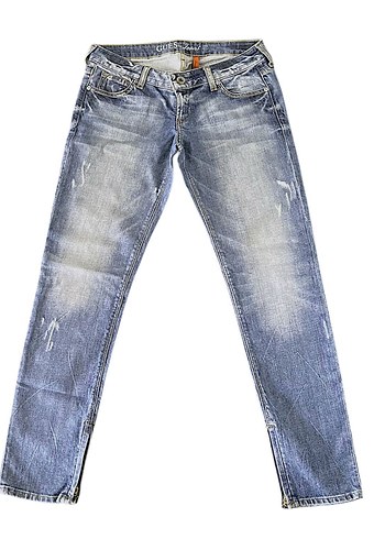 Guess Jeans Beverly Slim Leg Kot Pantolon