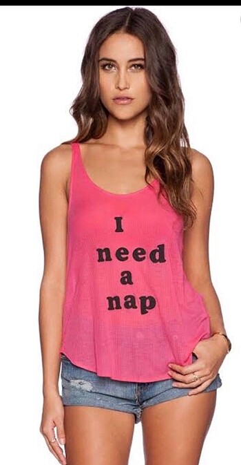 Vakkorama Wildfox Nap Time Tank in Acid Pink