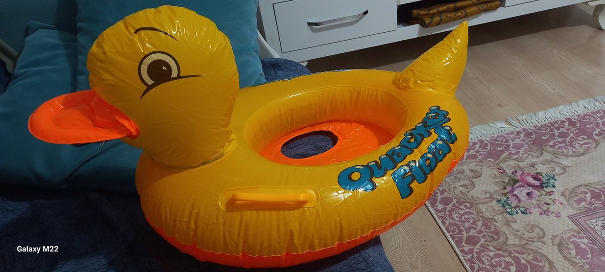 Sarı Ördek Çocuk Şişme Deniz Simidi - Görsel 3