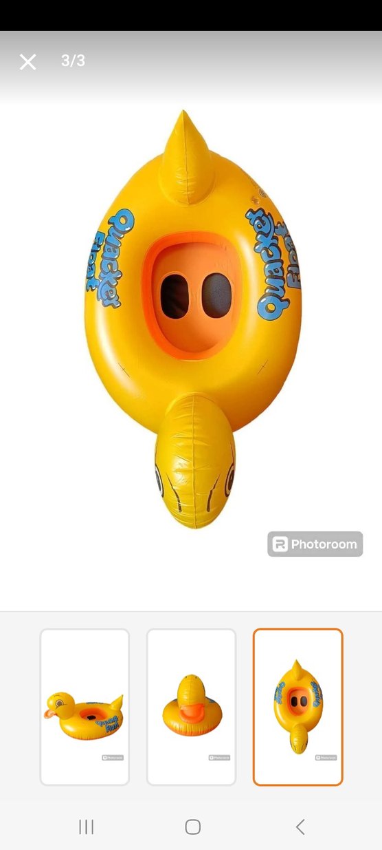Sarı Ördek Çocuk Şişme Deniz Simidi - Görsel 2