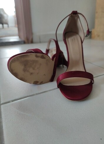 37 Beden Soho Bordo Saten Kadın Klasik Topuklu Ayakkabı