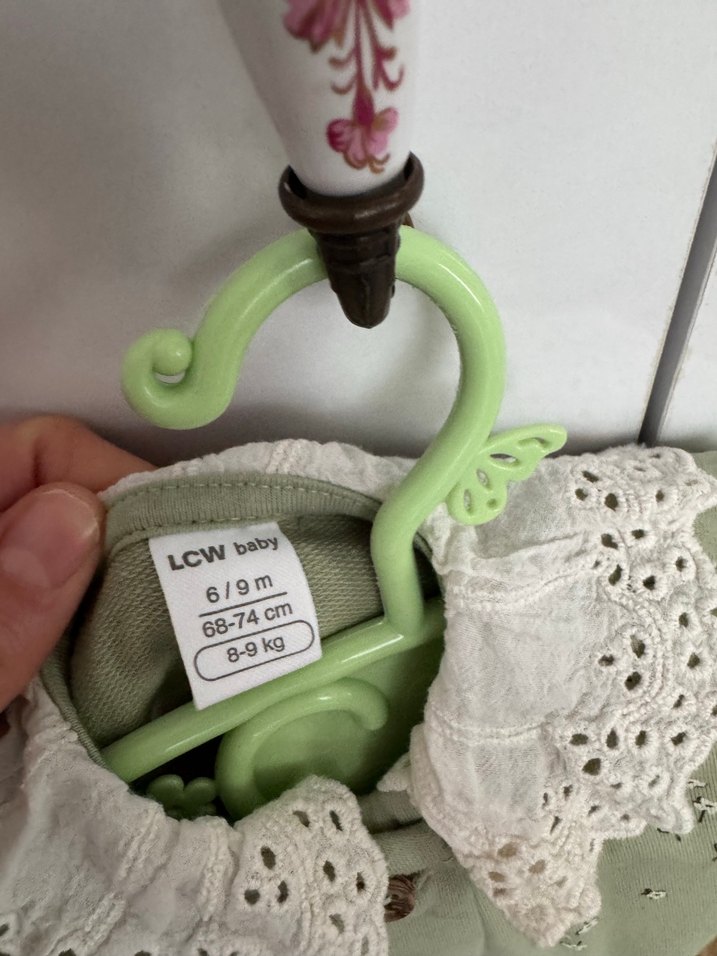 Nakışlı, Düğmeli, Uzun Kollu Kız Elbisesi - Görsel 4