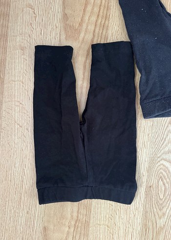 Gri Pamuklu Basic Kız Tayt - Görsel 3