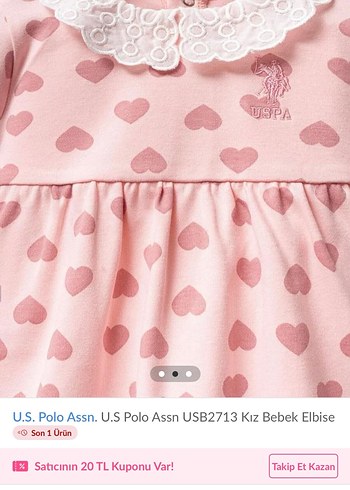 Pembe Nakışlı Kız Bebek Uzun Kollu Elbise - Görsel 2