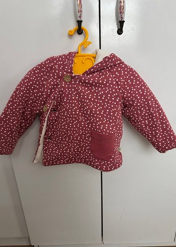 Puanlı Kapüşonlu Kız Çocuk Polar Ceket - Görsel 2