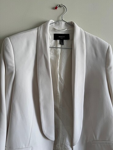 40 Beden beyaz Renk Klasik blazer