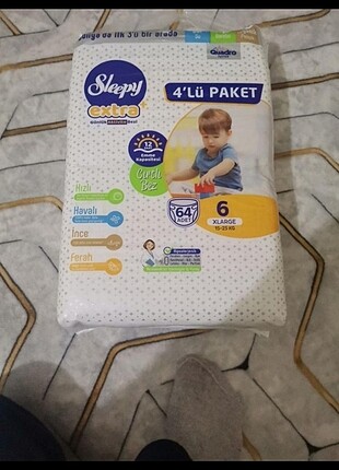 Sleepy extra Xl6 64 adet bebek bezi 
