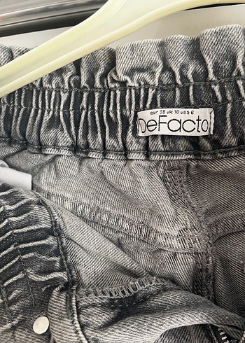 Gri Belden Kemerli Kadın Denim Pantolon - Görsel 2