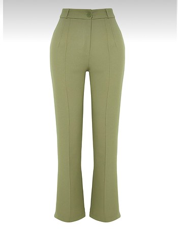 Trendyol & Milla Düğmeli Regular Fit Kadın Kumaş Pantolon