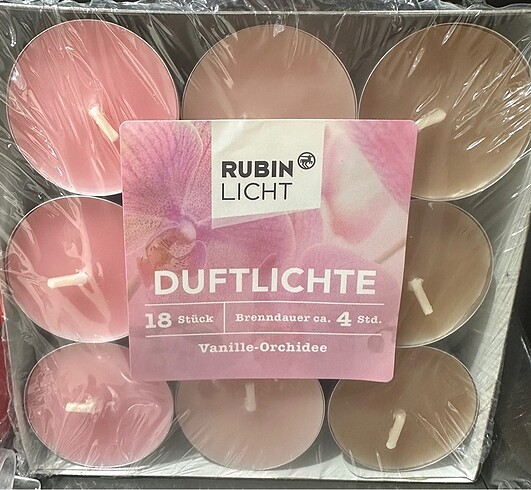 18 adet kokulu mum paketli