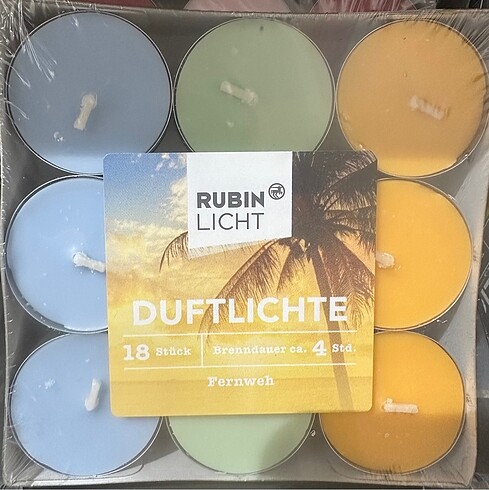 18 adet kokulu mum paketli