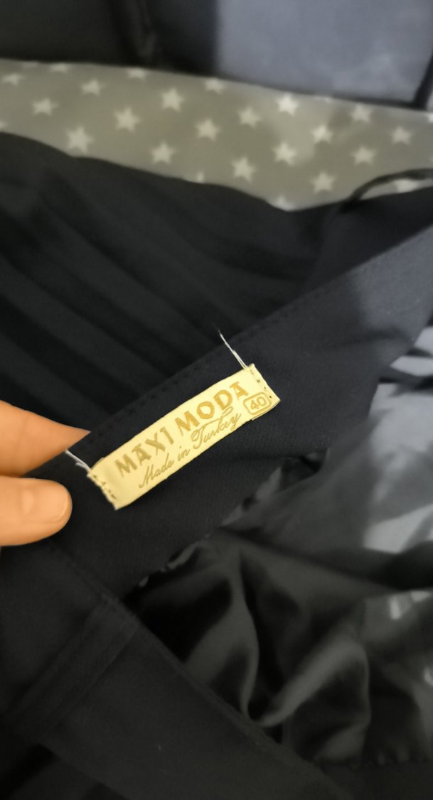 lacivert  Pilili Uzun Kadın Etek - Görsel 4