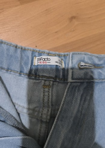 Mavi Bol Kesim Kadın Midi Kot Pantolon - Görsel 4