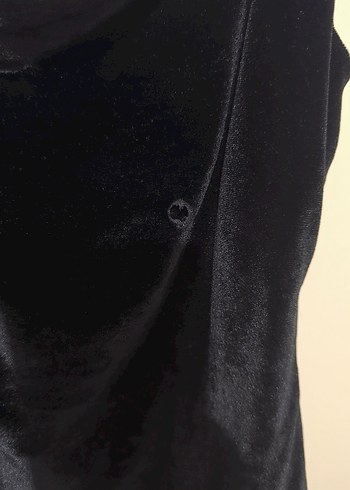 Siyah Drapeli V Yakalı Midi Kadın Elbise - Görsel 9