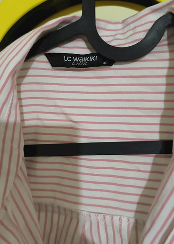 Nakışlı Düğmeli Pembe Kadın Gömlek - Görsel 5