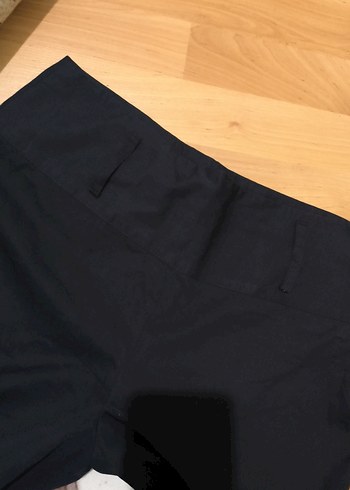 Siyah Salaş Midi Kadın Kumaş Pantolon - Görsel 5