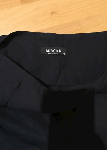 Siyah Salaş Midi Kadın Kumaş Pantolon - Görsel 4