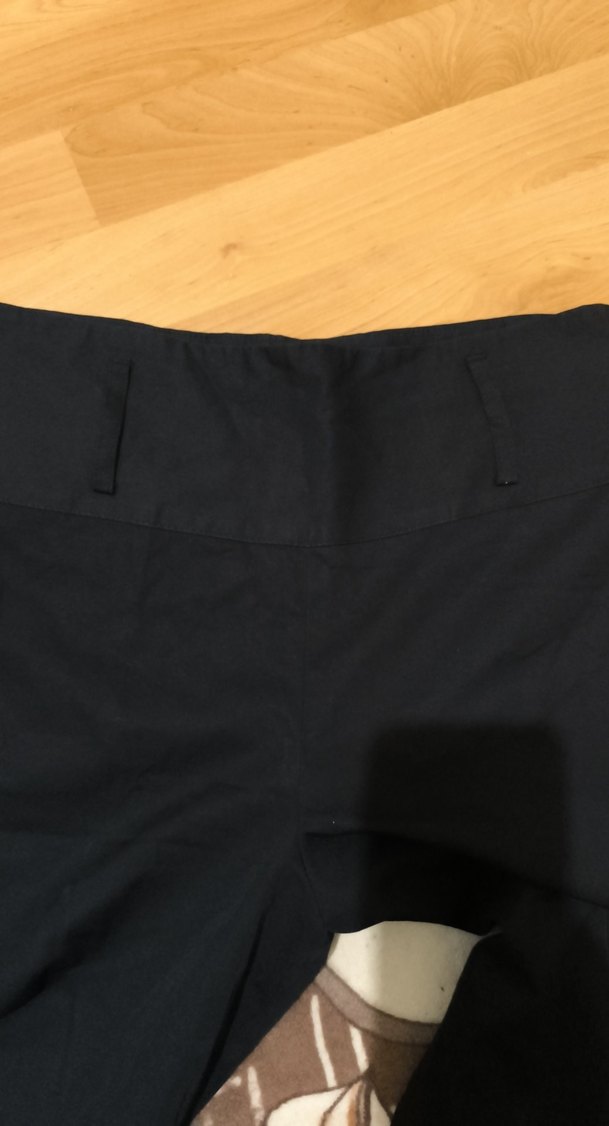 Siyah Salaş Midi Kadın Kumaş Pantolon - Görsel 3