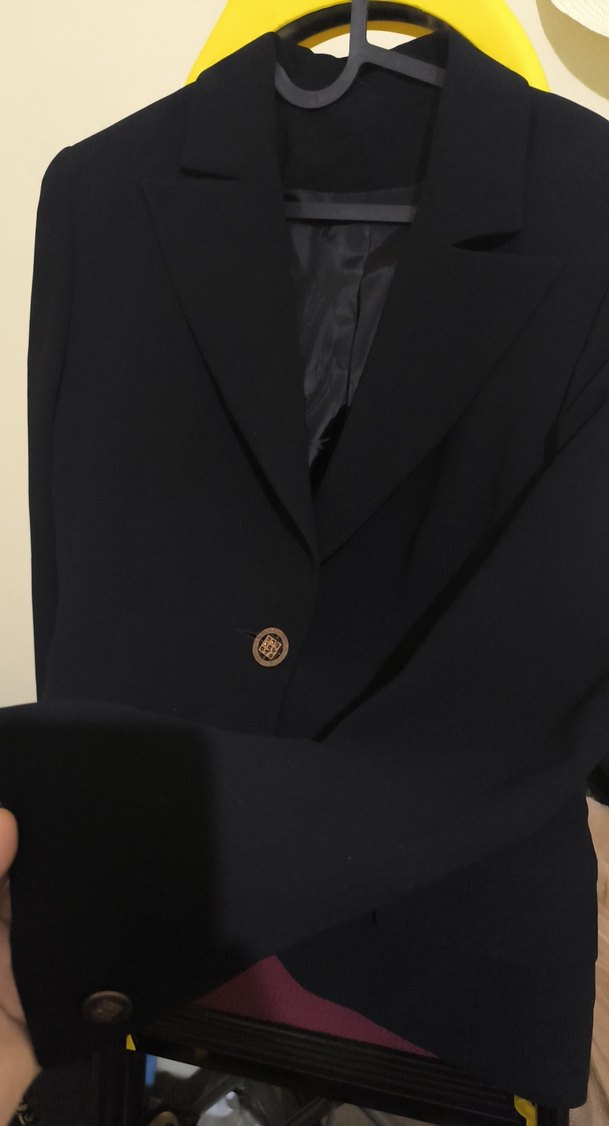 Siyah Düğmeli Kadın Blazer Ceket - Görsel 3