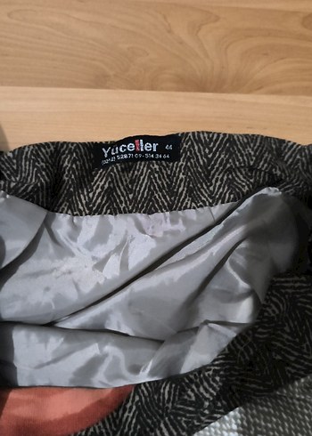 Düğmeli Gri Uzun Kadın Etek - Görsel 3