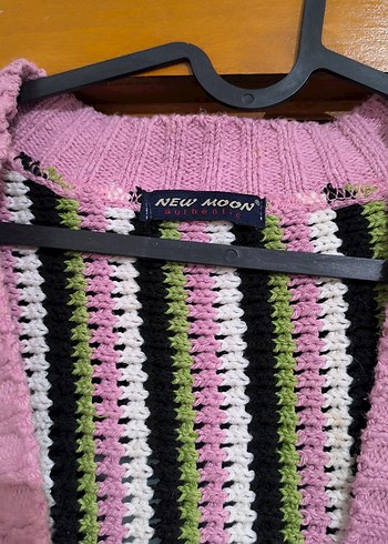 Çizgili Bohem Örgü Hırka - Görsel 5