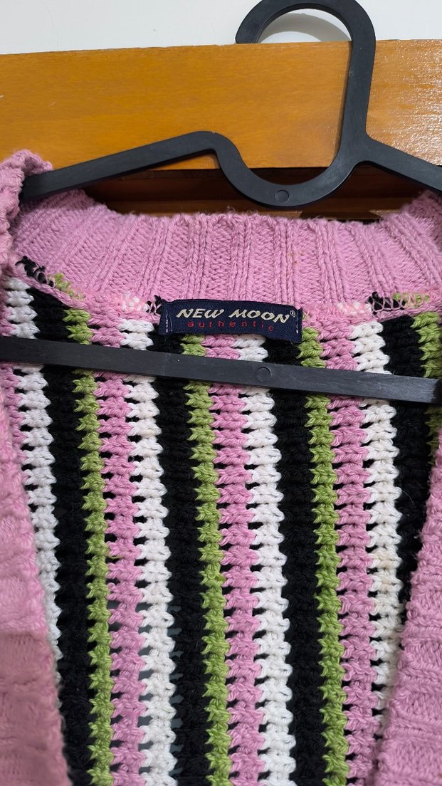 Çizgili Bohem Örgü Hırka - Görsel 5