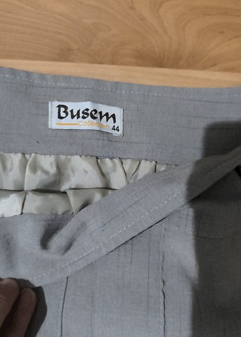 Bej Uzun Pilili Keten Kadın Etek - Görsel 5