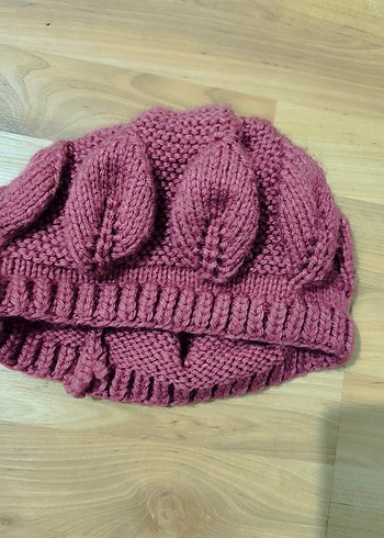 Pembe Örgü Bohem Kadın Bere - Görsel 2