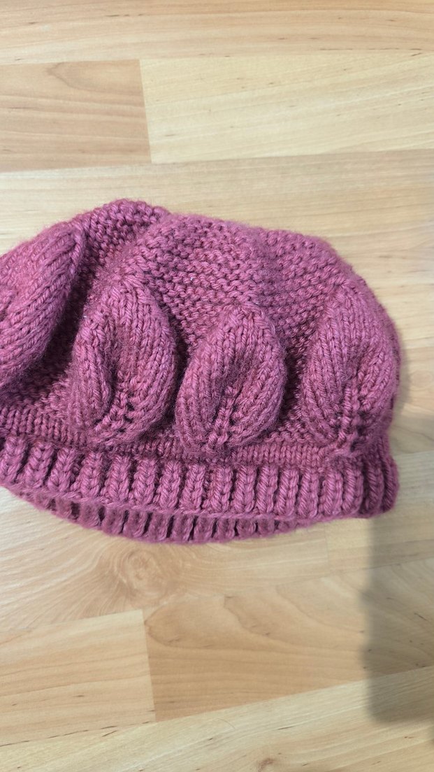 Pembe  Örgü Bohem Kadın Bere - Görsel 3