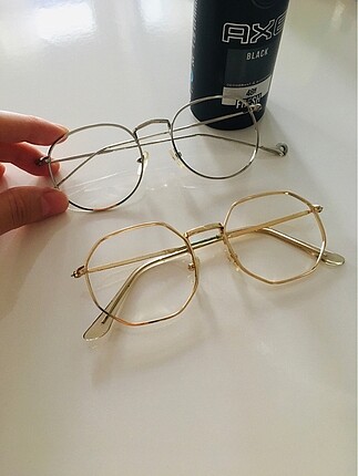 Gold gümüş ikili camsız gözlük