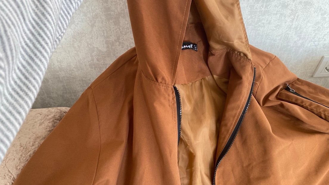 Kadın Kahverengi Uzun Fermuarlı trençkot - Görsel 5