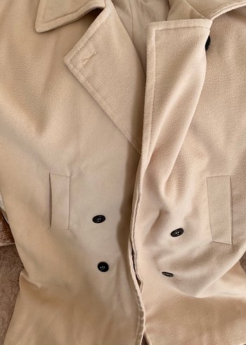 Bej Uzun Kadın Klasik Kaban - Görsel 4