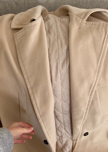 Bej Uzun Kadın Klasik Kaban - Görsel 3