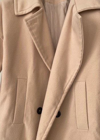 Bej Uzun Kadın Klasik Kaban - Görsel 6